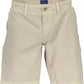 Chic Beige Bermuda Shorts with Subtle Logo Detail