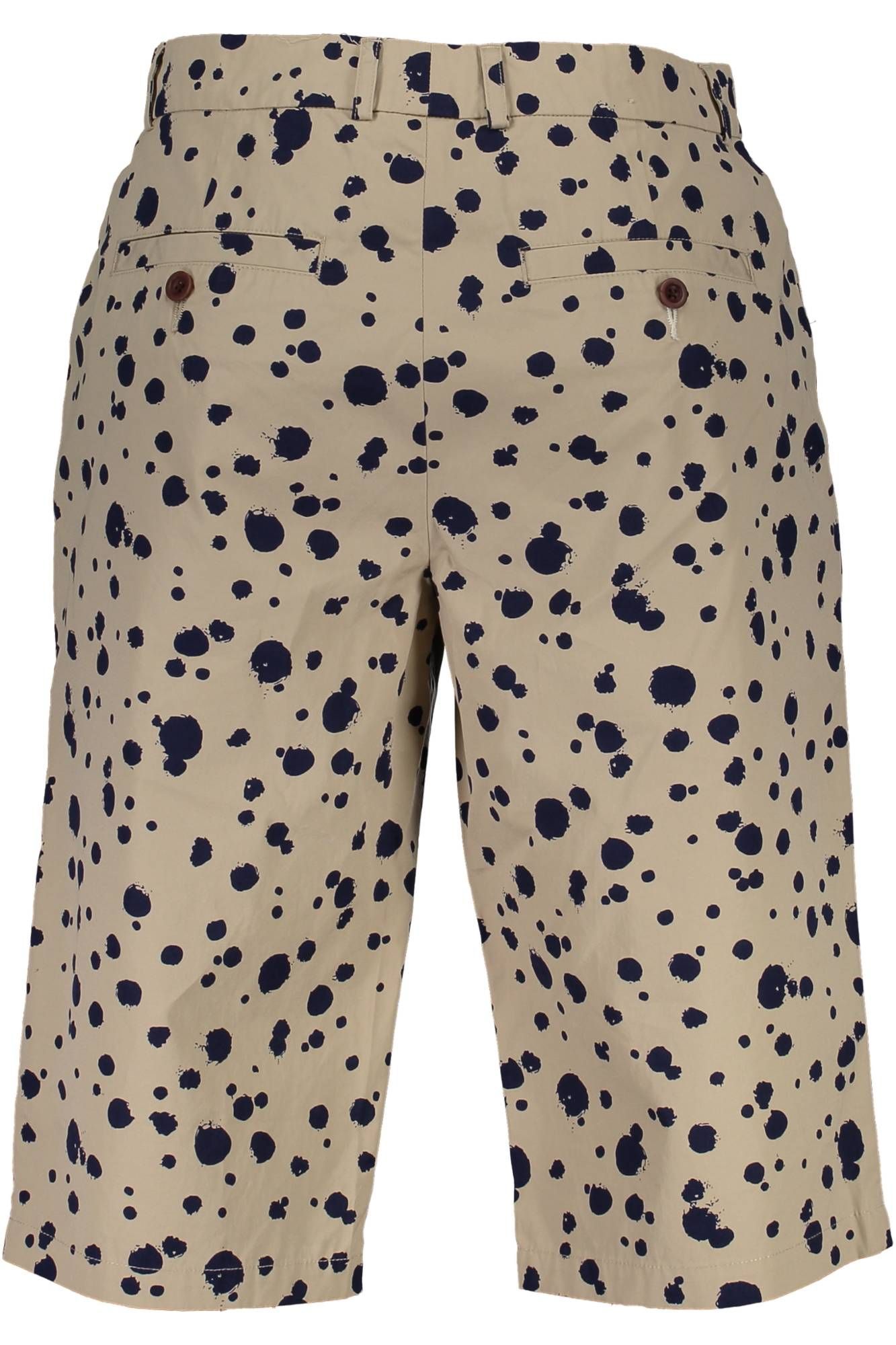 Elegant Beige Bermuda Shorts with Logo Detail