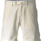 Chic White Bermuda Shorts with Classic Logo