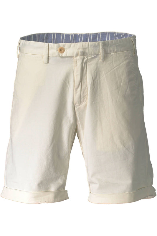 Chic White Bermuda Shorts with Classic Logo