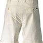 Chic White Bermuda Shorts with Classic Logo