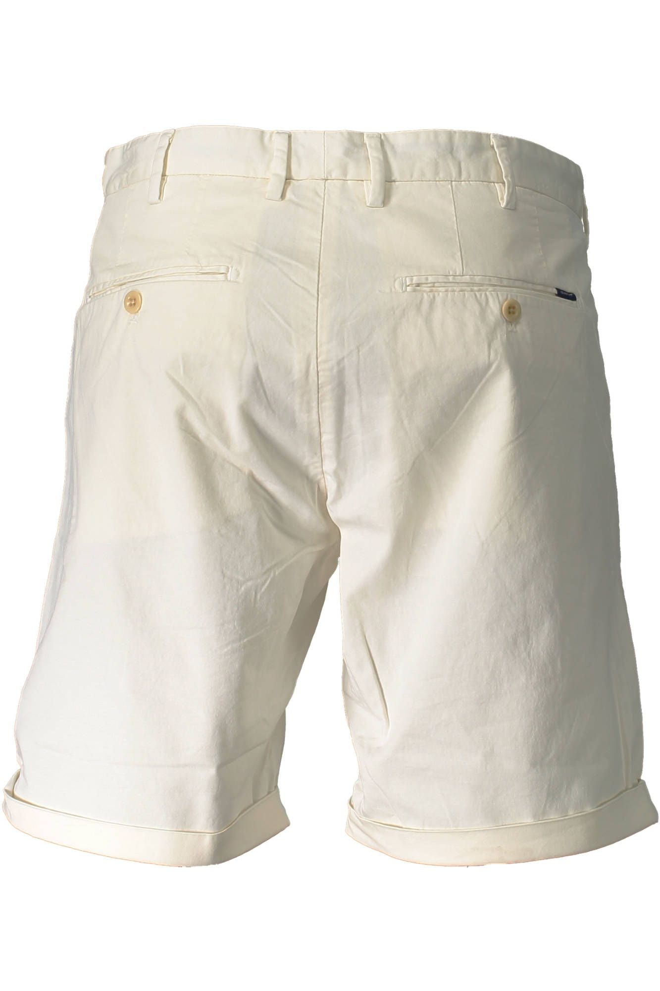 Chic White Bermuda Shorts with Classic Logo