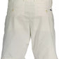 Chic White Bermuda Shorts with Stretch Comfort