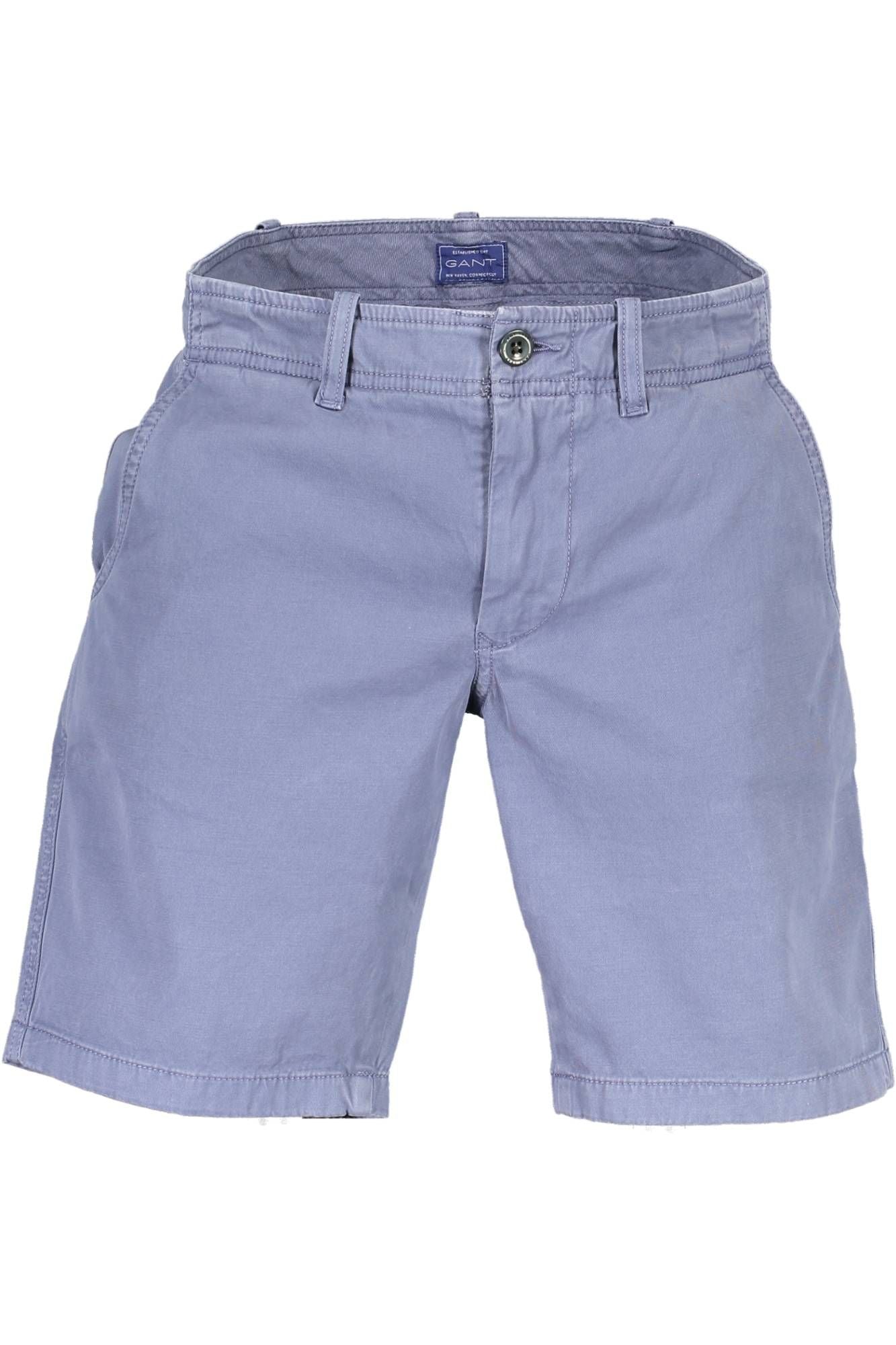 Chic Blue Organic Cotton Bermuda Shorts