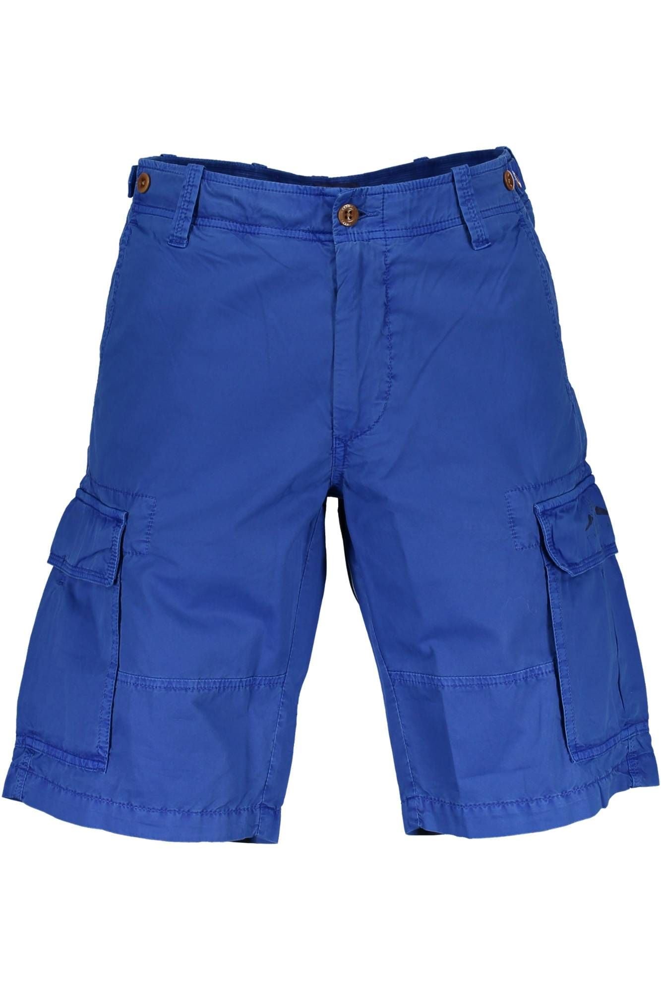 Elegant Blue Cotton Bermuda Shorts