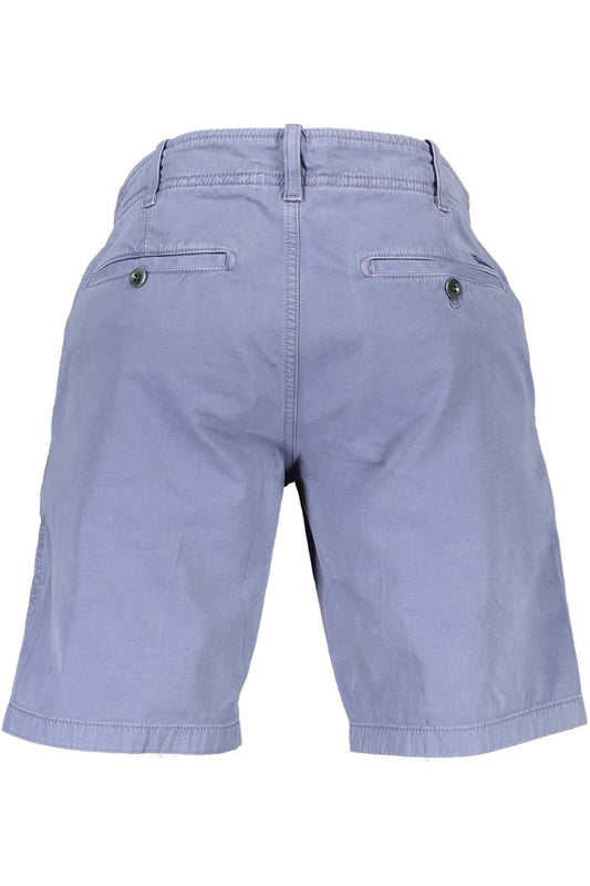 Chic Blue Organic Cotton Bermuda Shorts