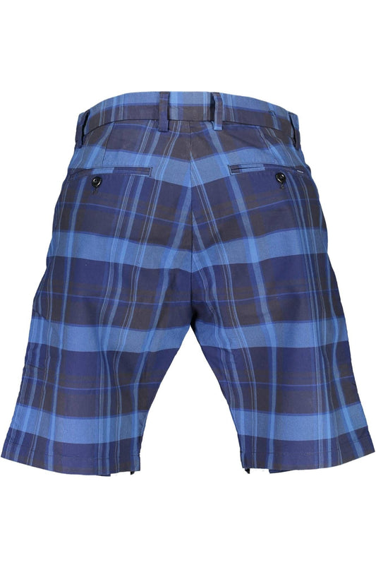 Elegant Blue Bermuda Shorts with Signature Logo