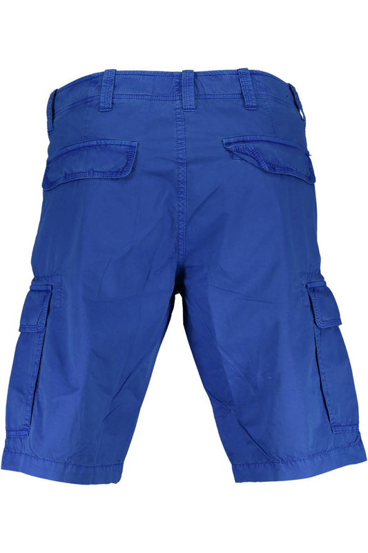 Elegant Blue Cotton Bermuda Shorts