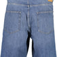 Chic Blue Cotton Bermuda Shorts with Timeless Design