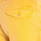 Chic Yellow Linen-Cotton Blend Bermuda Shorts