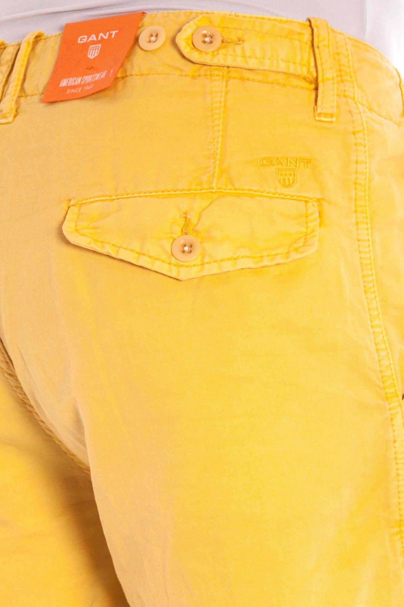 Sunshine Yellow Cotton Bermuda Shorts