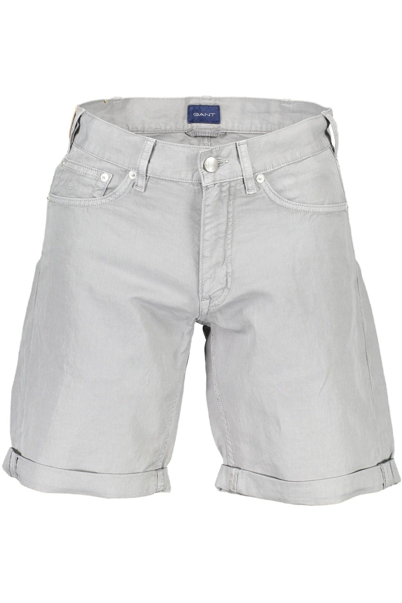 Chic Gray 5-Pocket Bermuda Shorts