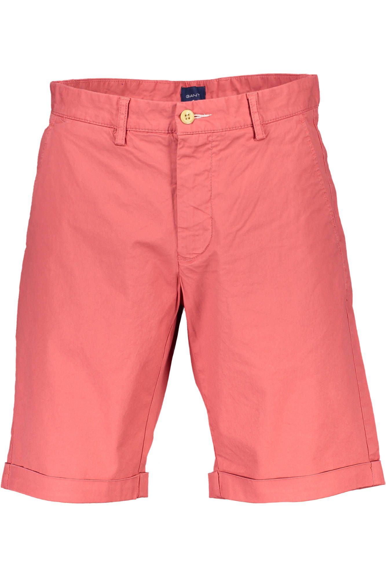 Crisp Red Cotton Bermuda Shorts