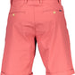 Crisp Red Cotton Bermuda Shorts