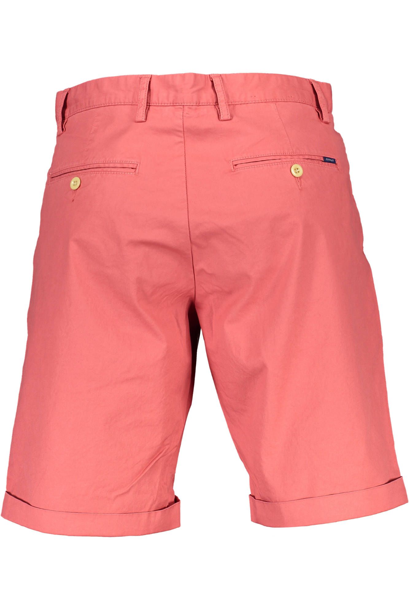 Crisp Red Cotton Bermuda Shorts