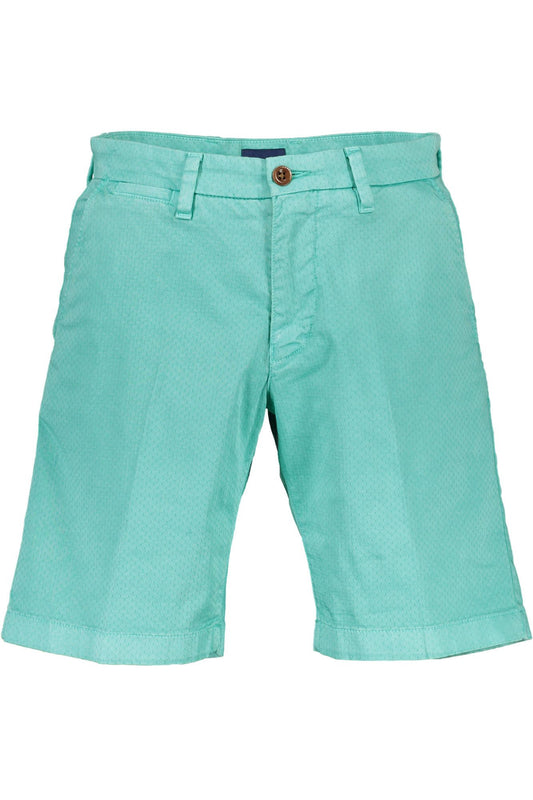 Chic Green Cotton Bermuda Shorts