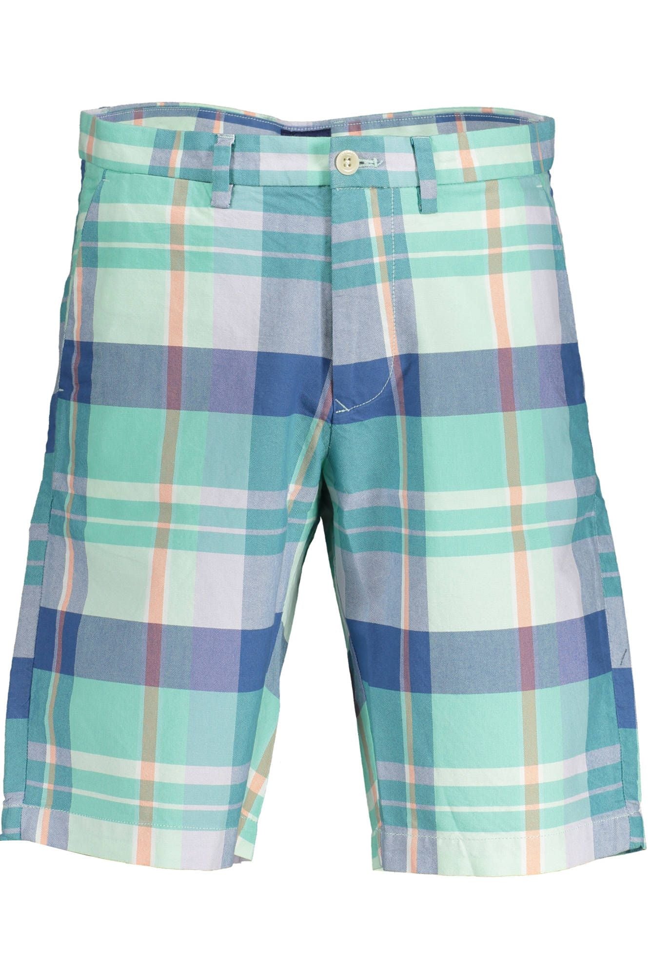 Elegant Green Bermuda Shorts with Logo Detail