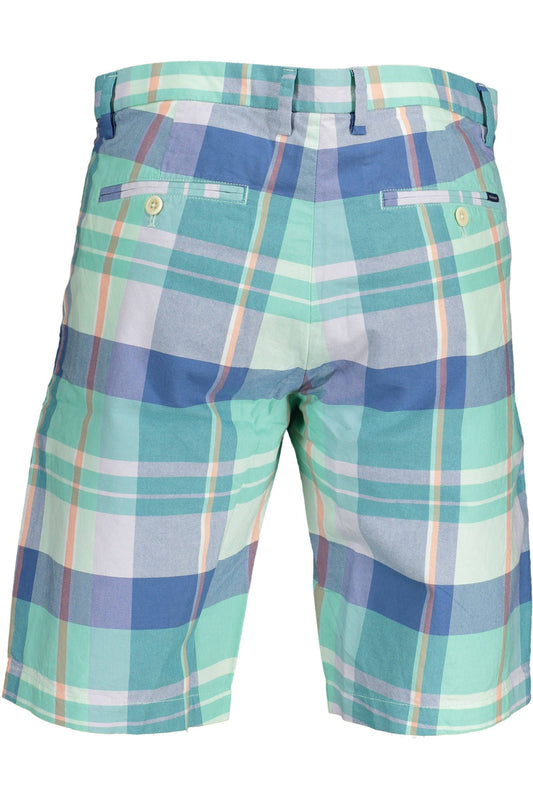 Elegant Green Bermuda Shorts with Logo Detail