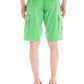 Elegant Green Bermuda Shorts with Logo Detail