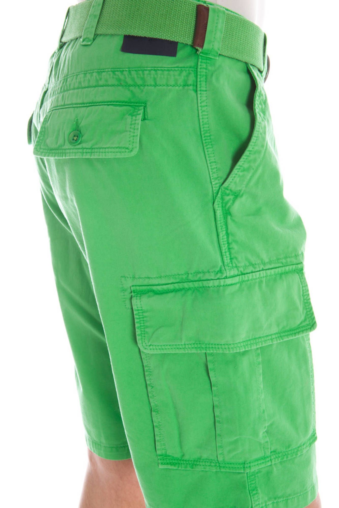 Elegant Green Bermuda Shorts with Logo Detail