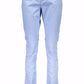 Chic Light Blue Narrow Leg Trousers
