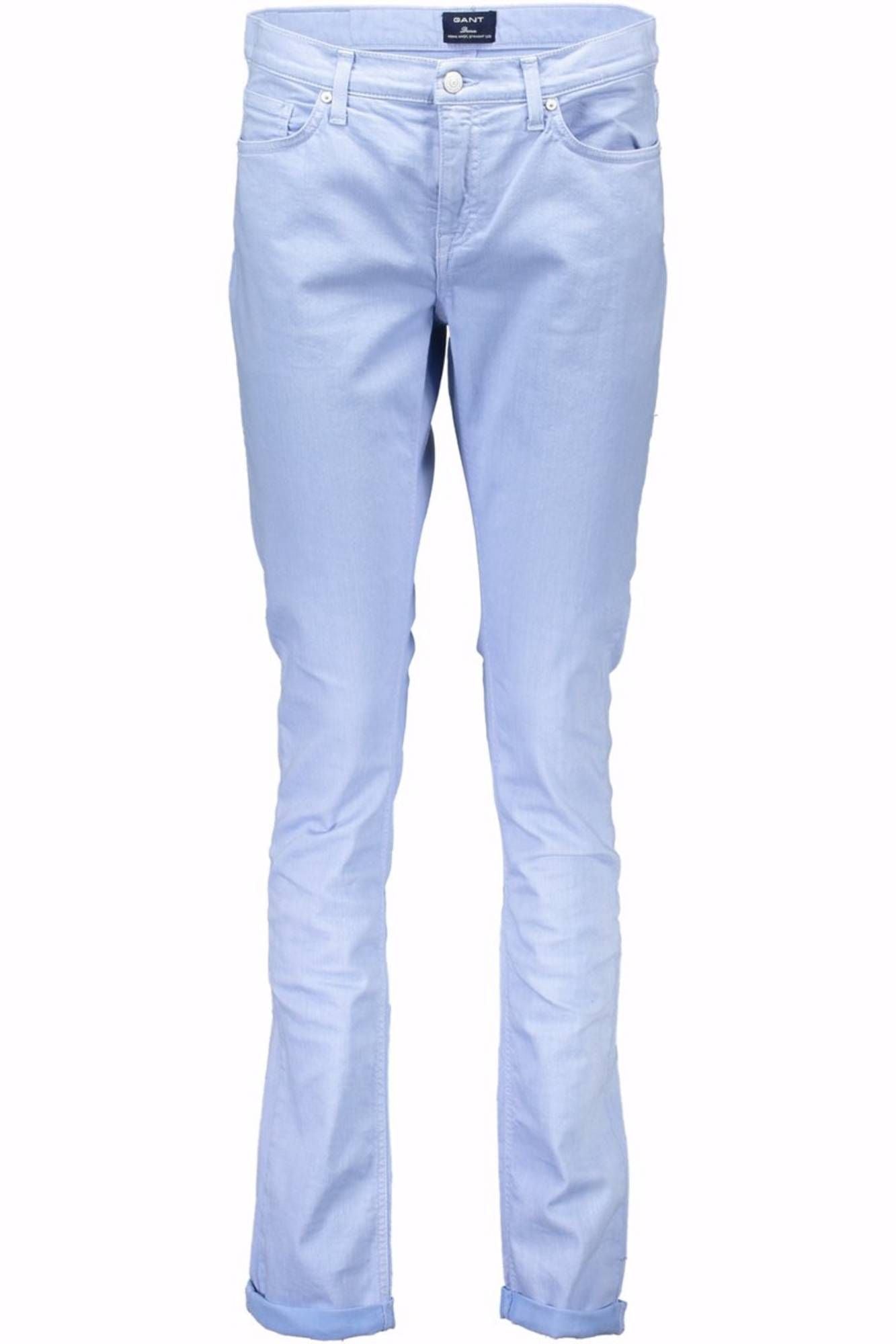 Chic Light Blue Narrow Leg Trousers