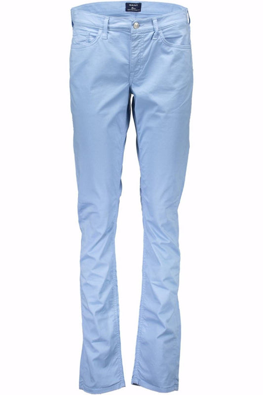 Chic Light Blue Narrow Leg Trousers