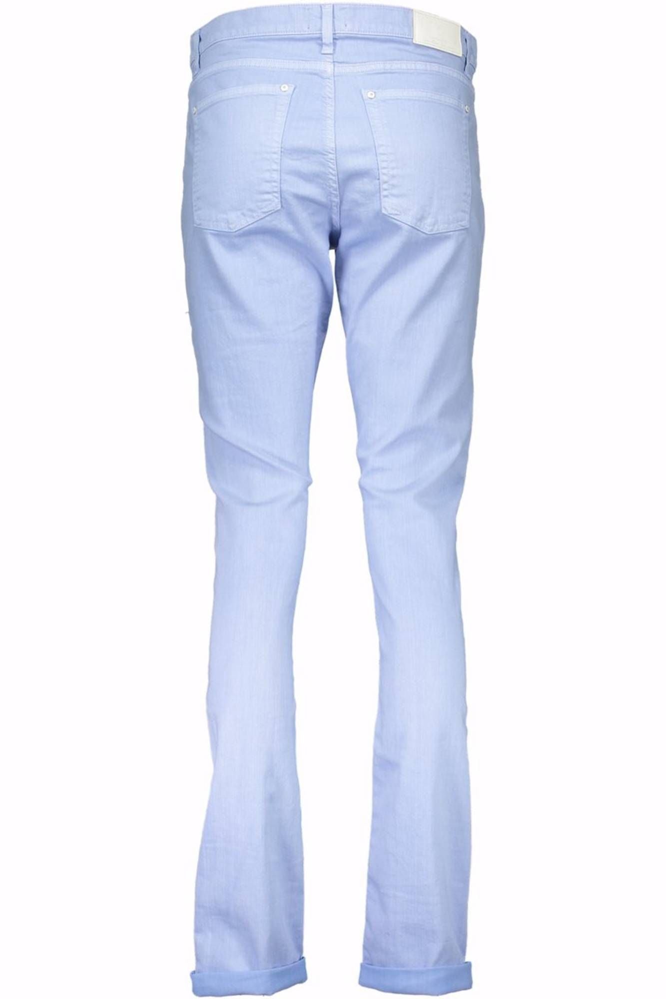 Chic Light Blue Narrow Leg Trousers