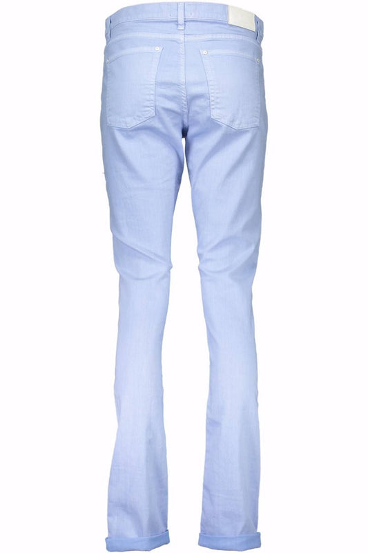 Chic Light Blue Narrow Leg Trousers