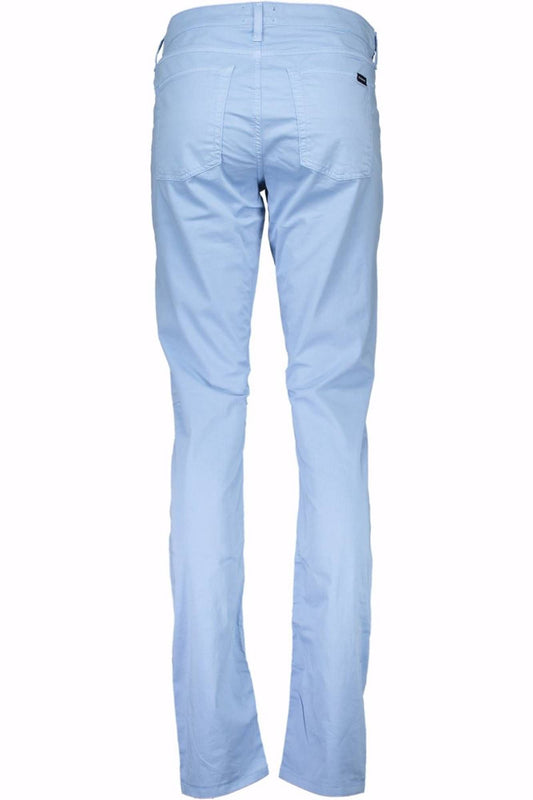 Chic Light Blue Narrow Leg Trousers