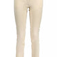 Elegant Beige Trousers with Contrast Details