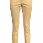 Elegant Beige Slim-Fit Trousers with Logo