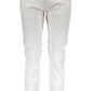 Elegant White Stretch Cotton Trousers