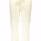 Chic White Cotton Trousers with Logo Detail