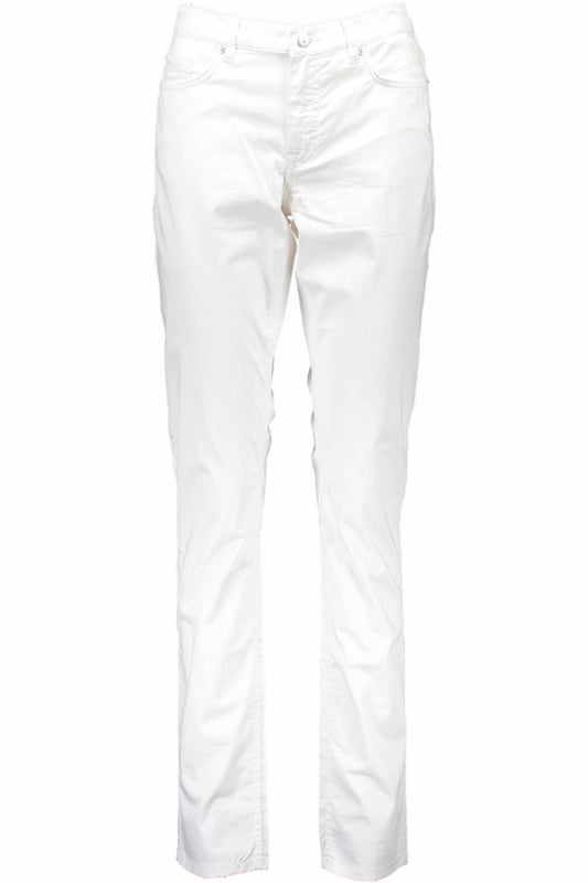 Chic Narrow Leg White Trousers