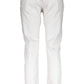 Elegant White Stretch Cotton Trousers