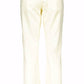 Chic White Cotton Trousers with Logo Detail