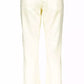 Elegant White Stretch Cotton Trousers