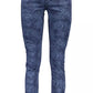 Chic Blue Cotton Blend Trousers