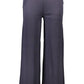 Chic Sportive Wide-Leg Trousers with Logo Detail