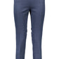 Chic Blue Contrasting Detail Trousers