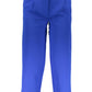 Chic Blue Four-Pocket Trousers with Logo Detail