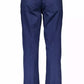 Chic Blue Cotton Stretch Trousers