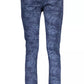 Chic Blue Cotton Blend Trousers