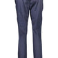 Elegant Blue Classic Trousers with Logo Detail