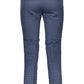 Chic Blue Contrasting Detail Trousers