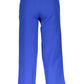 Chic Blue Four-Pocket Trousers with Logo Detail