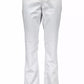 Chic Gray Stretch Cotton Trousers