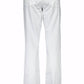 Chic Gray Cotton Trousers with Iconic Logo Detail