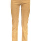 Chic Brown Stretch Cotton Trousers
